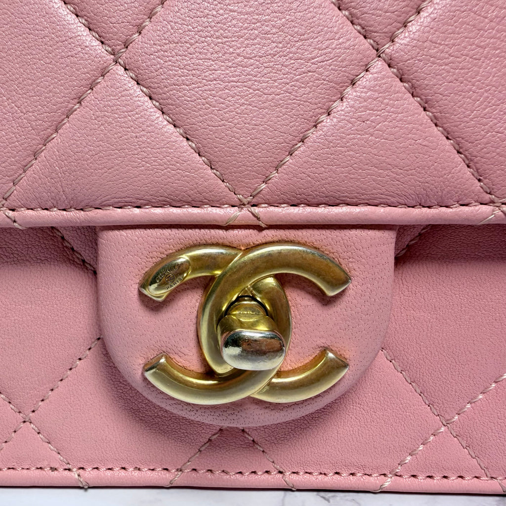 Chanel Quilted Pearl Chain Flap Bag
