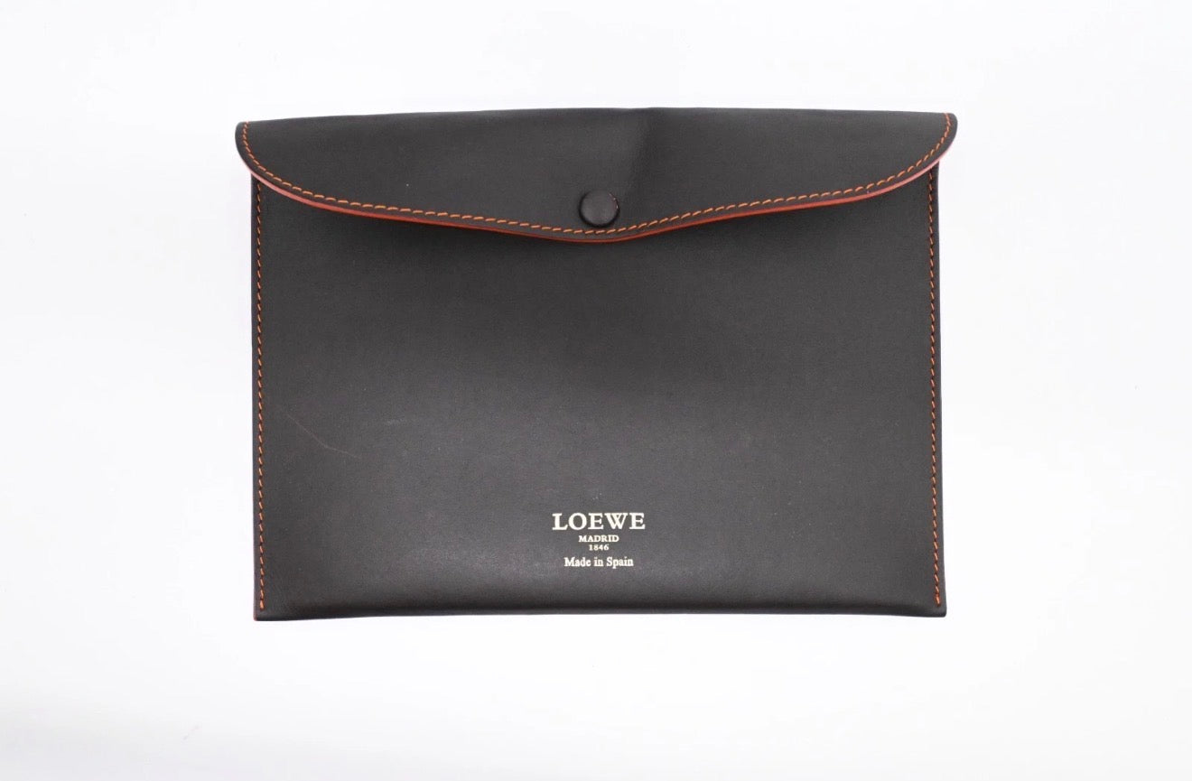Loewe Leather Tote black and orange - 085