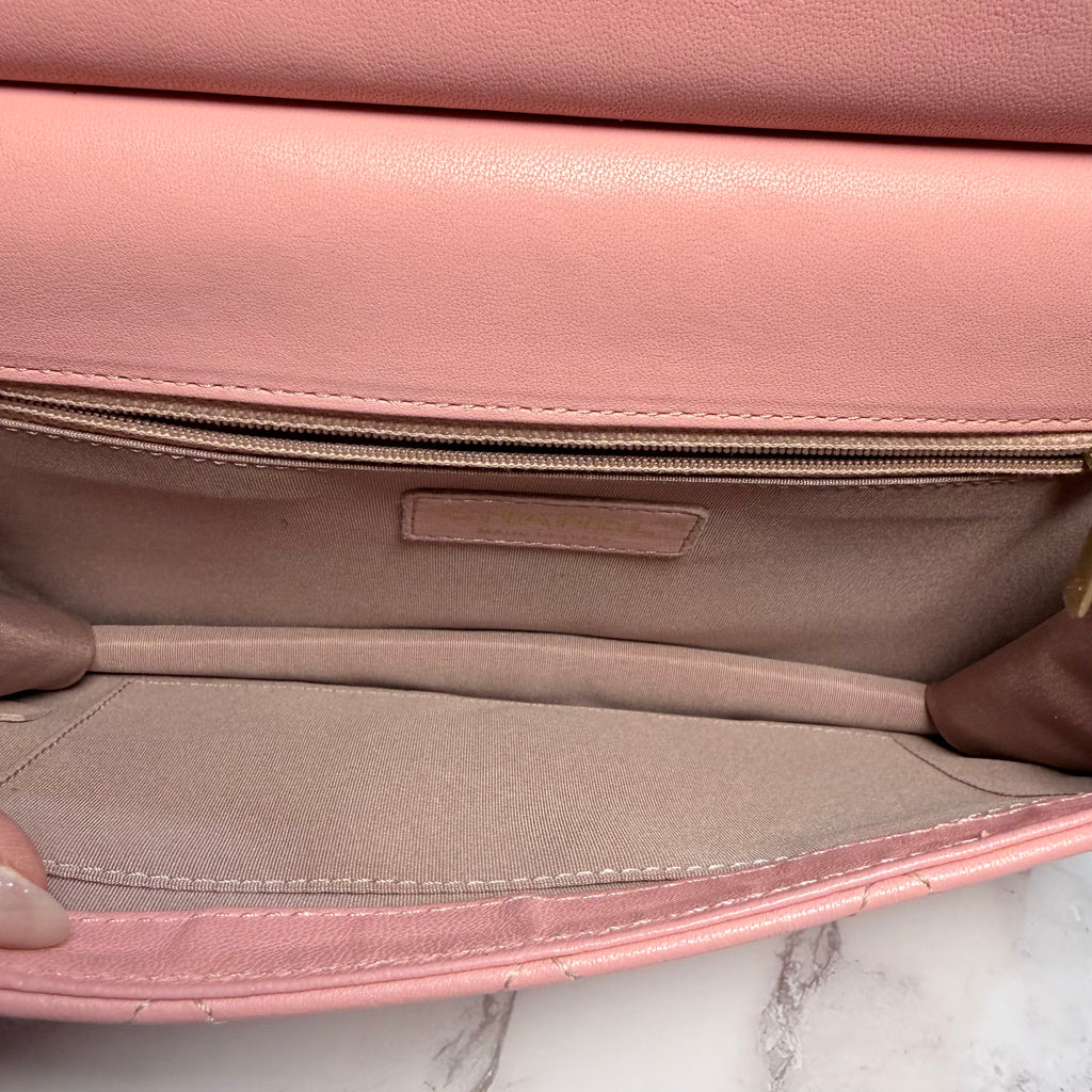 Chanel Quilted Pearl Chain Flap Bag