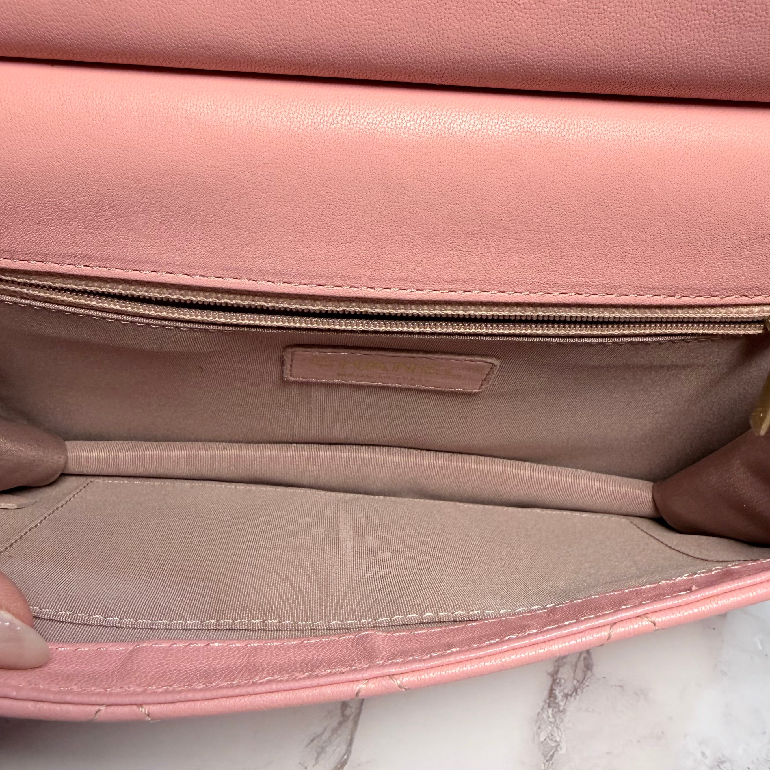 Chanel Quilted Pearl Chain Flap Bag