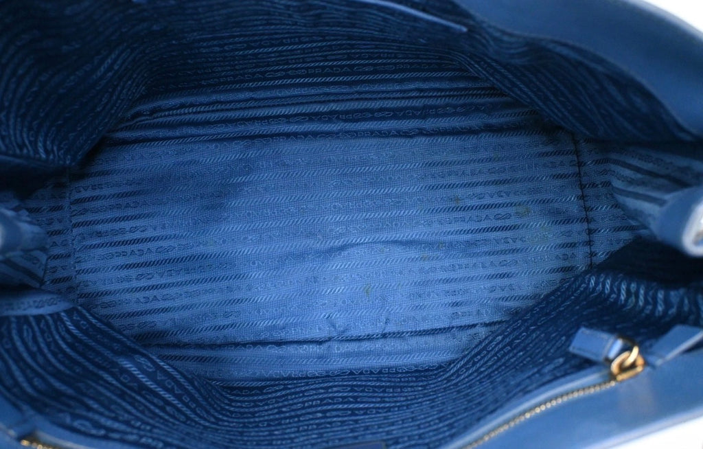 Prada  Saffiano Blue Hand Bag