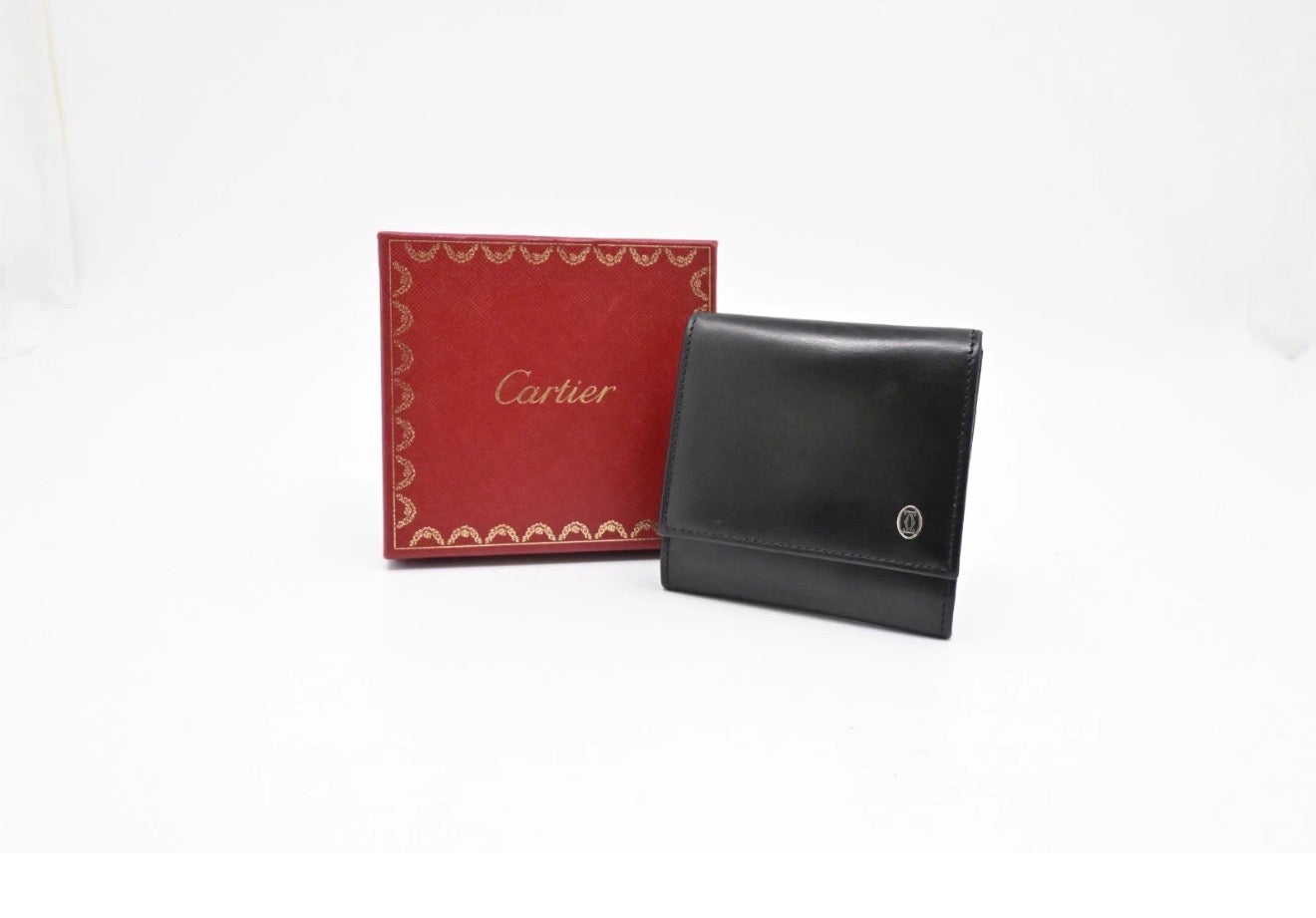 Cartier Black Leather Coin Case