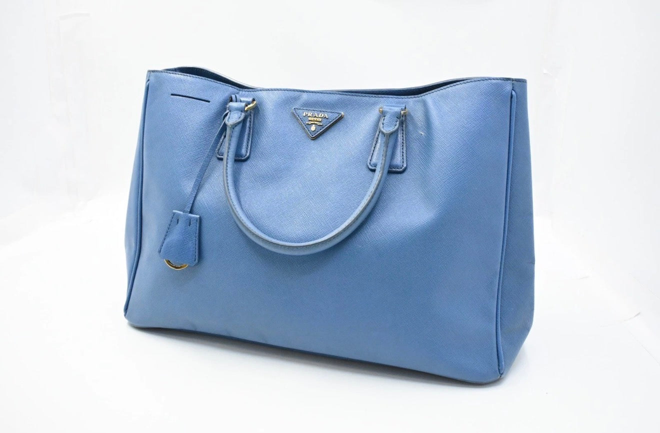 Prada  Saffiano Blue Hand Bag