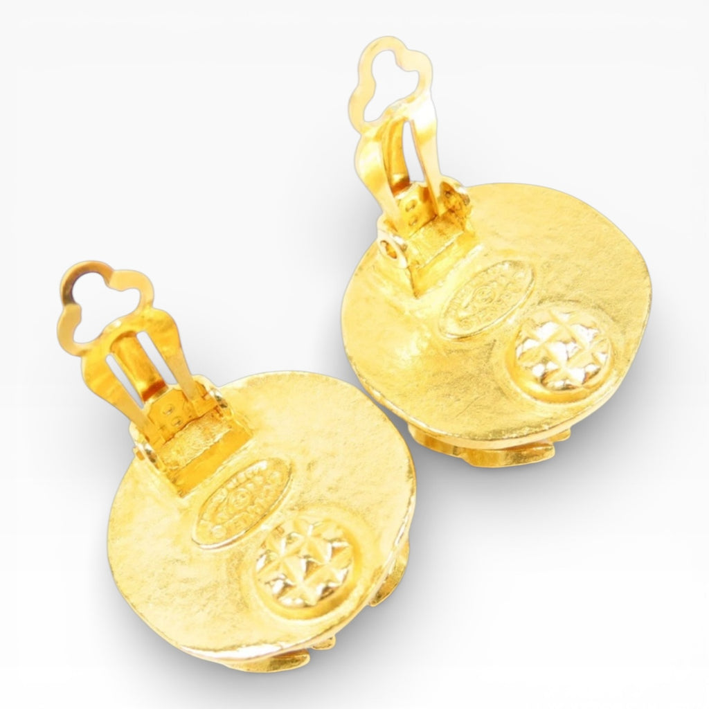 Chanel coco  Vintage Earrings gold