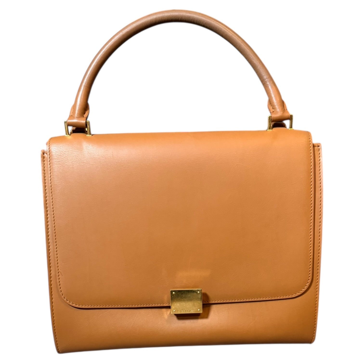 Celine Trapeze Tan/ Red