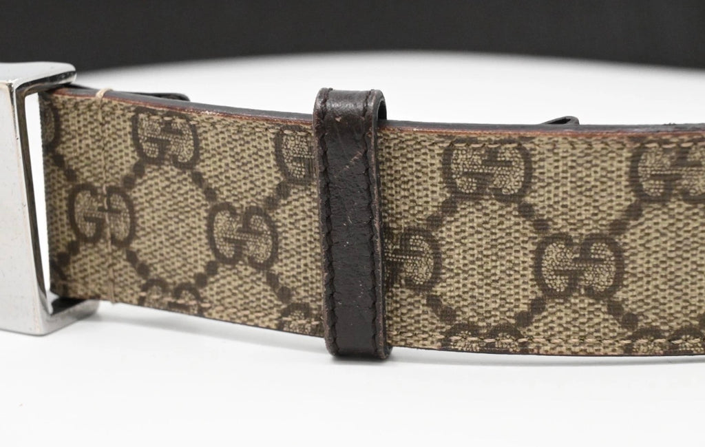 Gucci Monogram brown belt