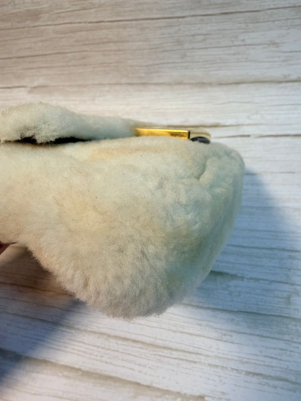 Fendi Mini Baguette with Montone (shearling) St. Macro FF - 166
