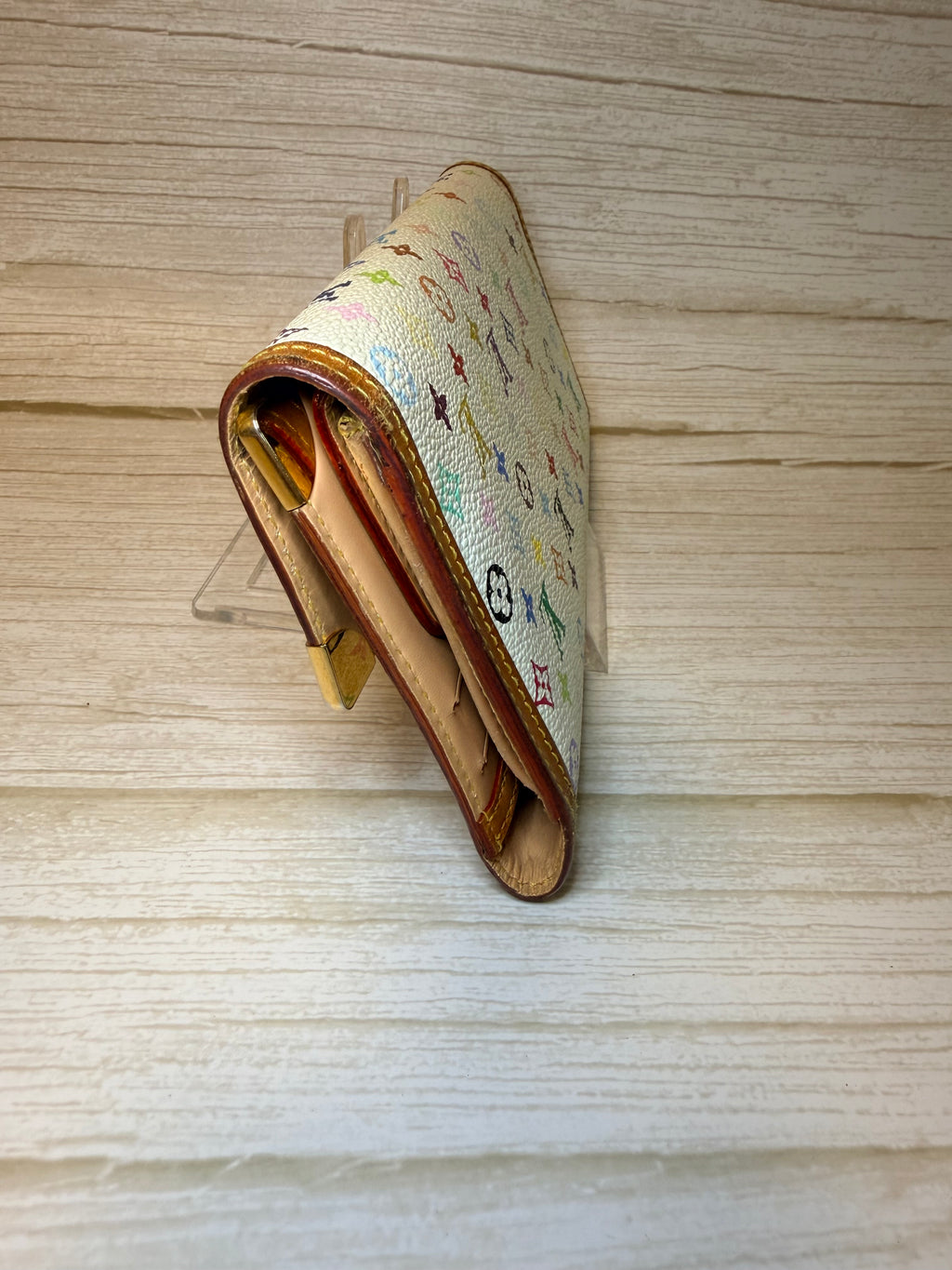 Louis Vuitton Takashi Murakami White Monogram Multicolor Porte Tresor