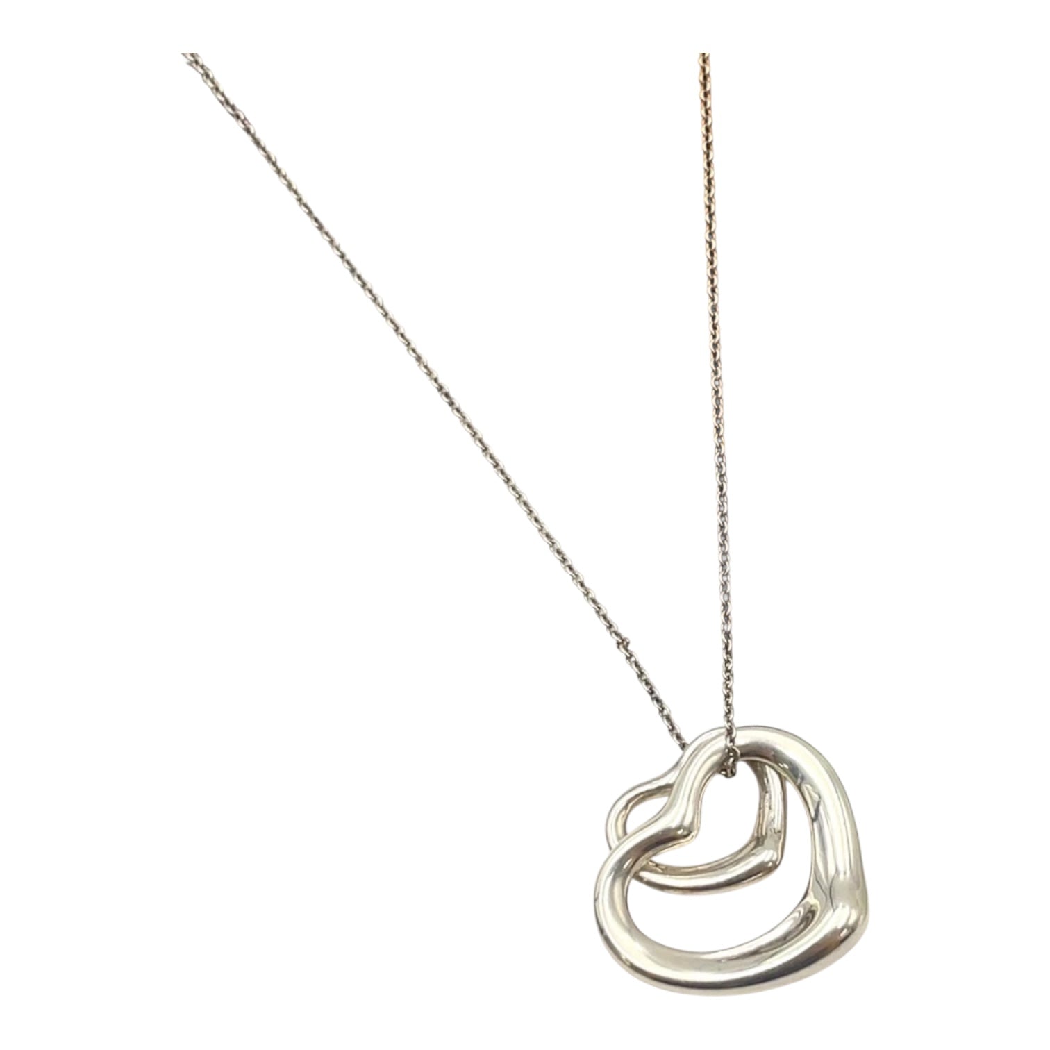 Tiffany & CO Elsa Peretti Double Open Heart Necklace