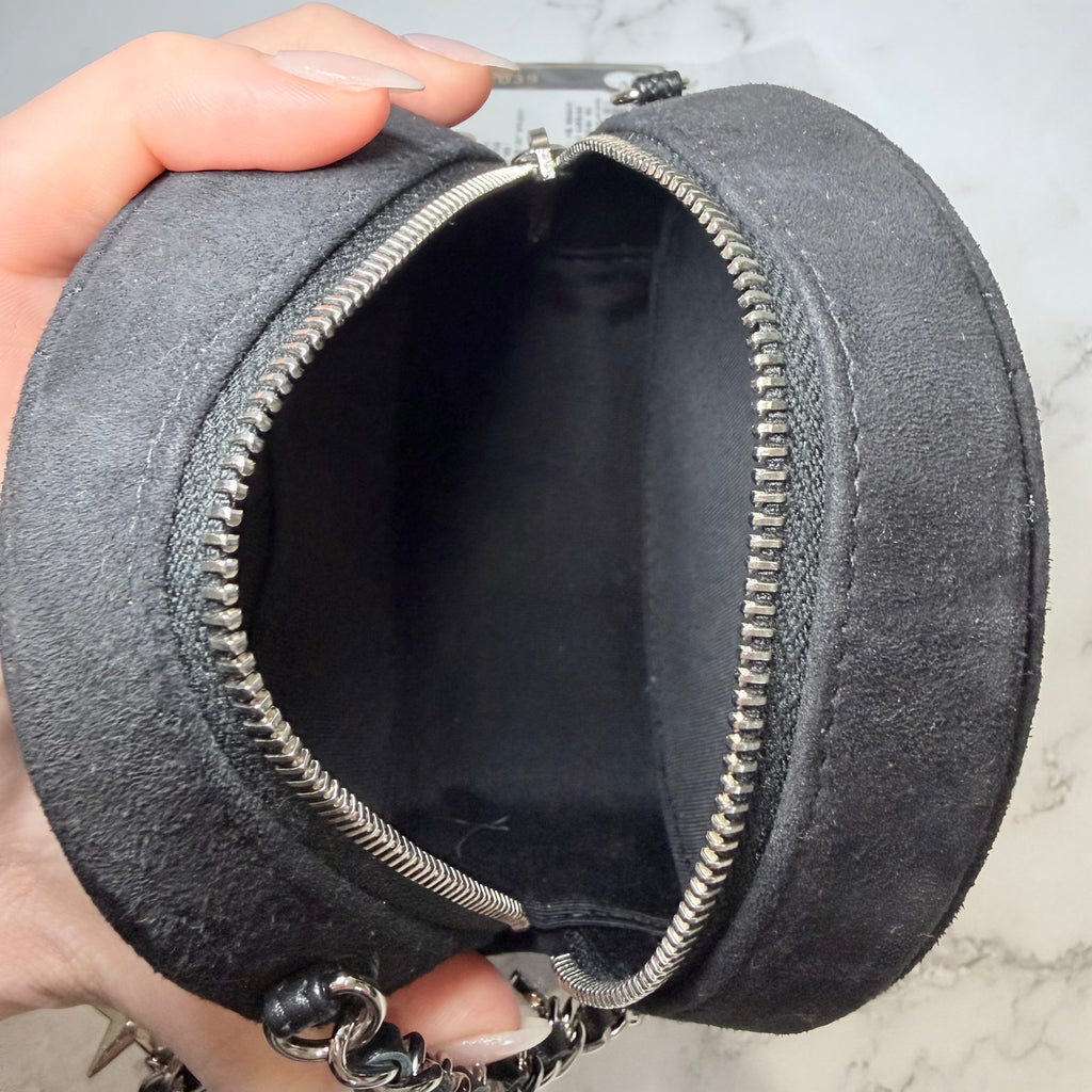Chanel Matelasse Starline Chain - Round Black Suede - 164