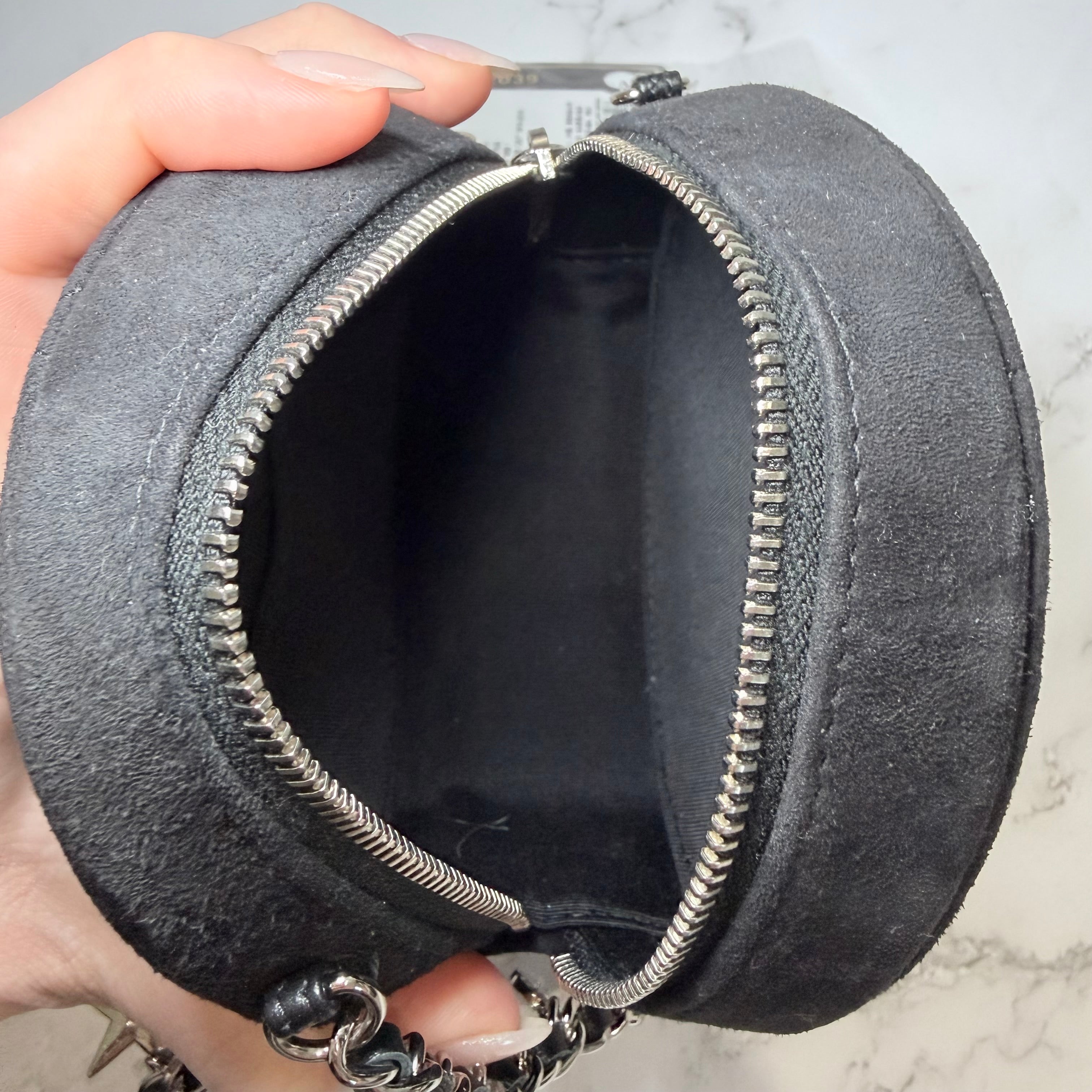 Chanel Matelasse Starline Chain - Round Black Suede - 164