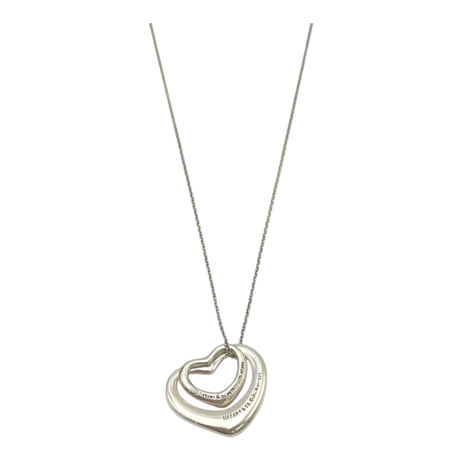 Tiffany & CO Elsa Peretti Double Open Heart Necklace