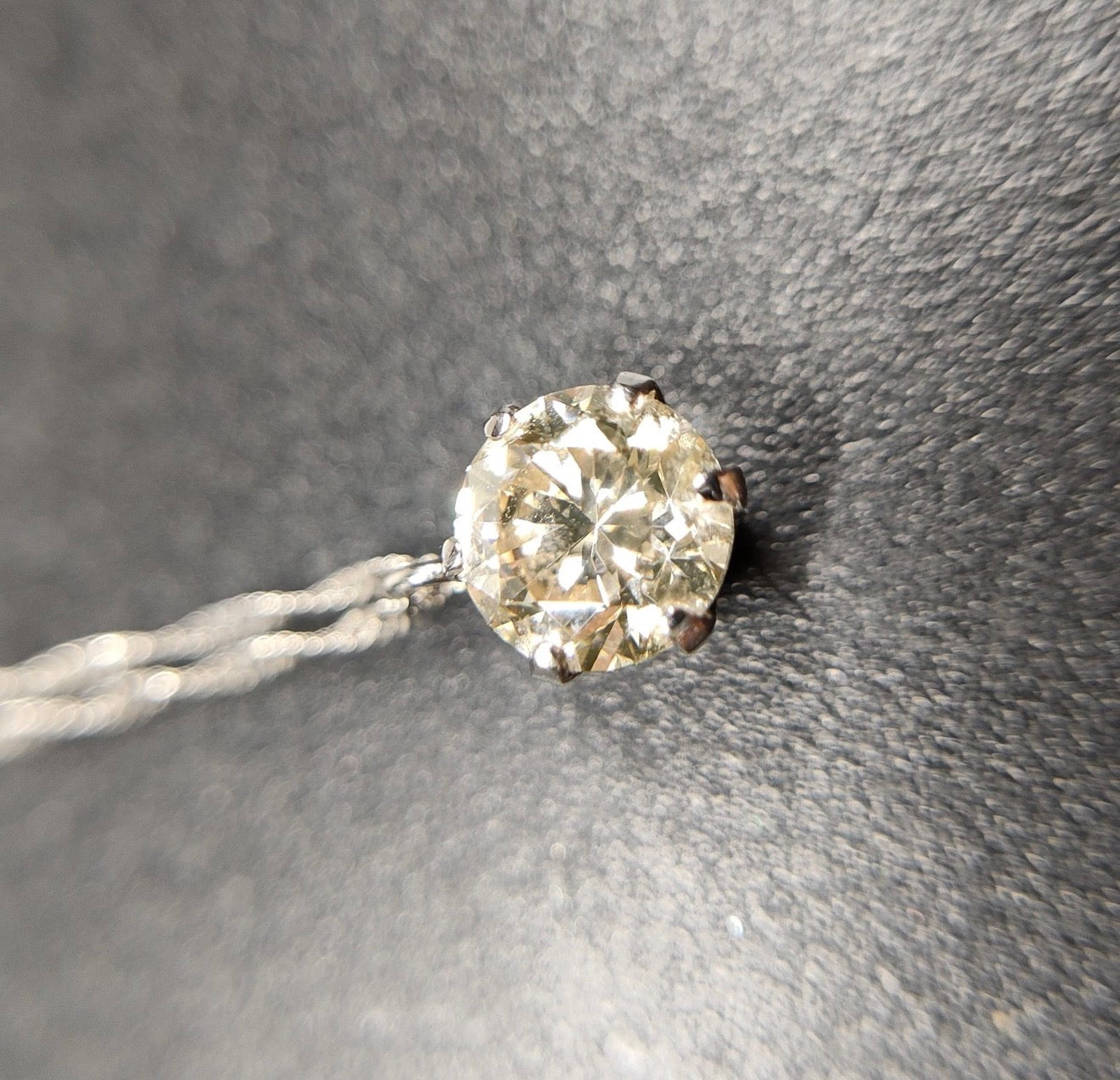 Natural .6 ct diamond with platinum chain -108
