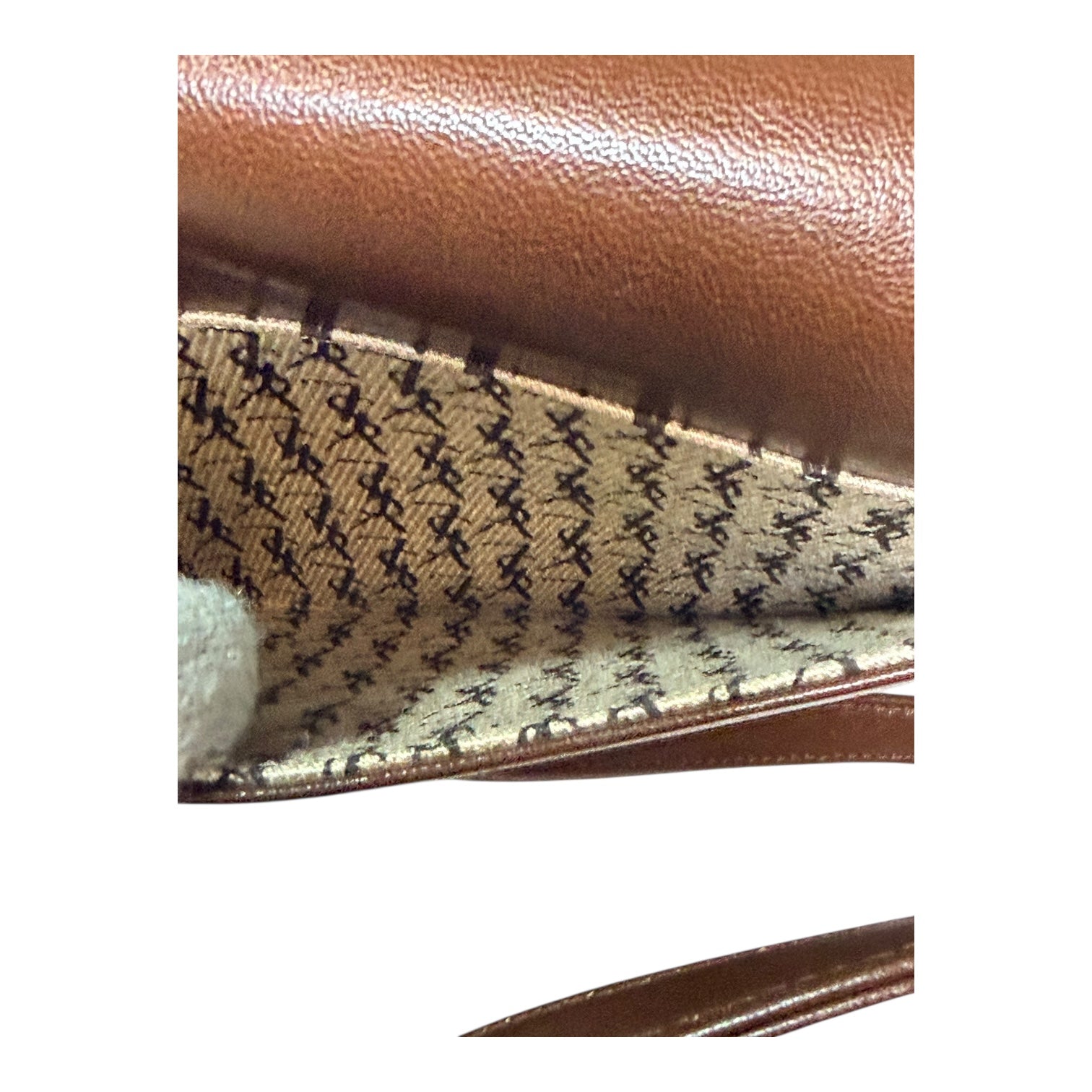 YSL Brown Quilted Leather Messanger