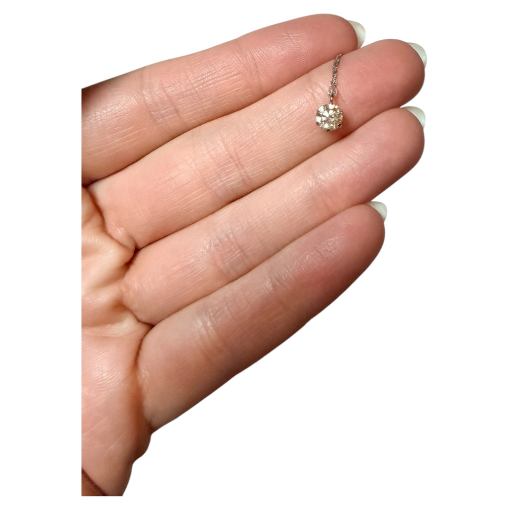 Natural .6 ct diamond with platinum chain -108
