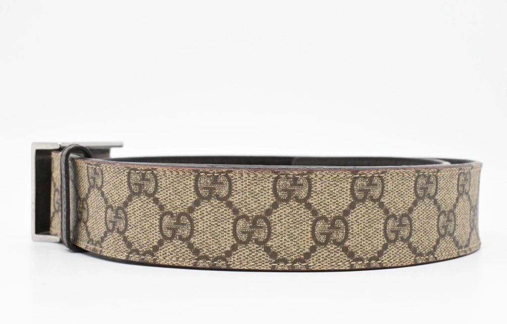 Gucci Monogram brown belt