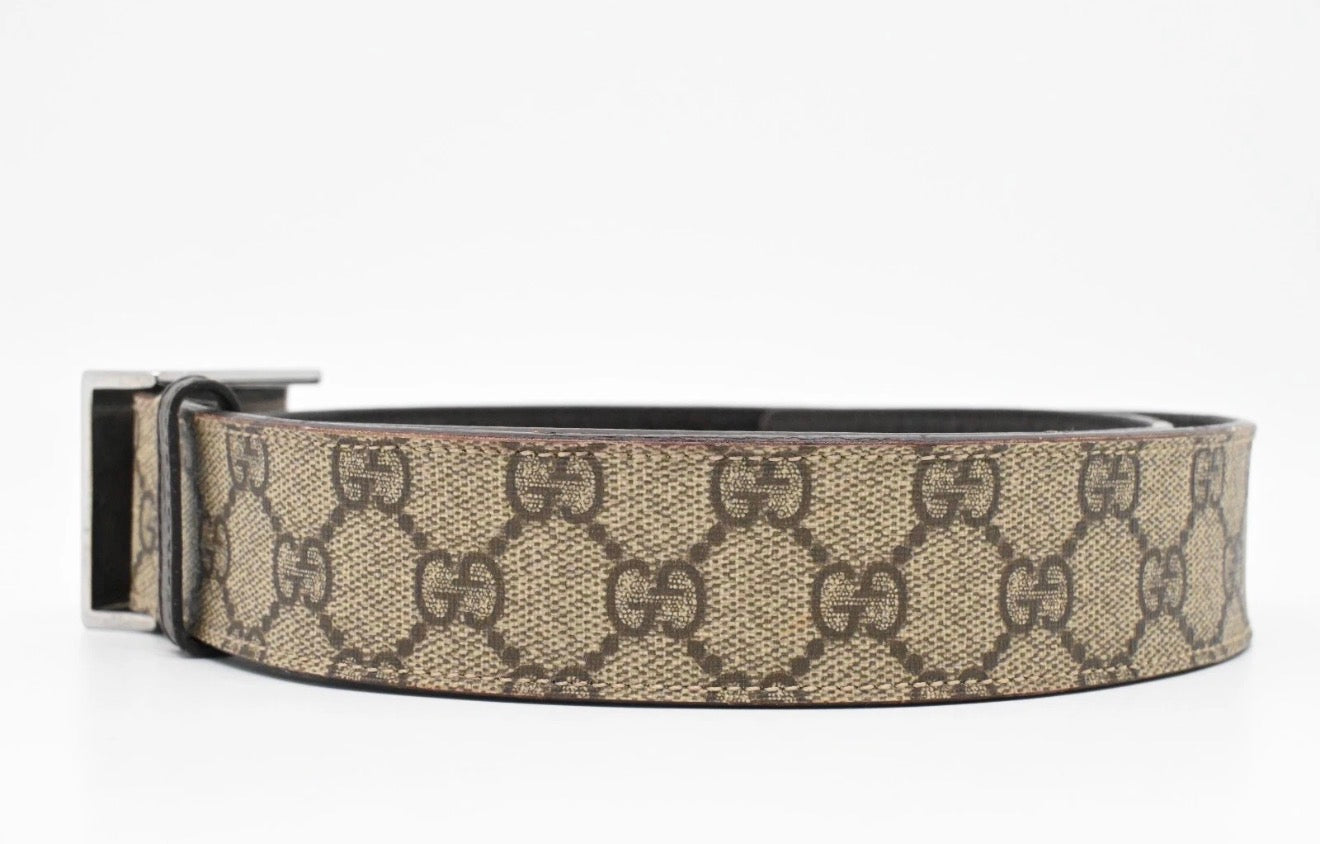 Gucci Monogram brown belt