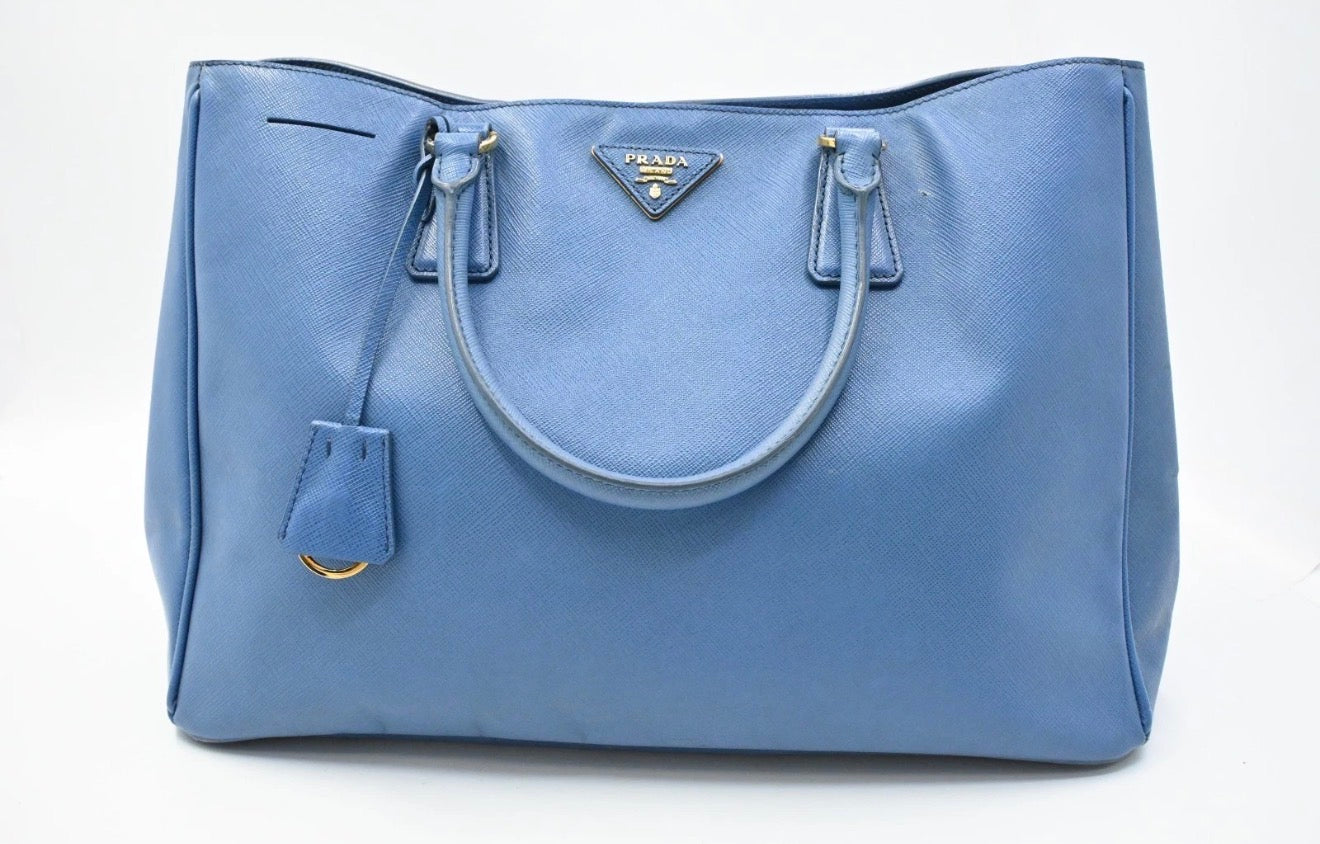 Prada  Saffiano Blue Hand Bag