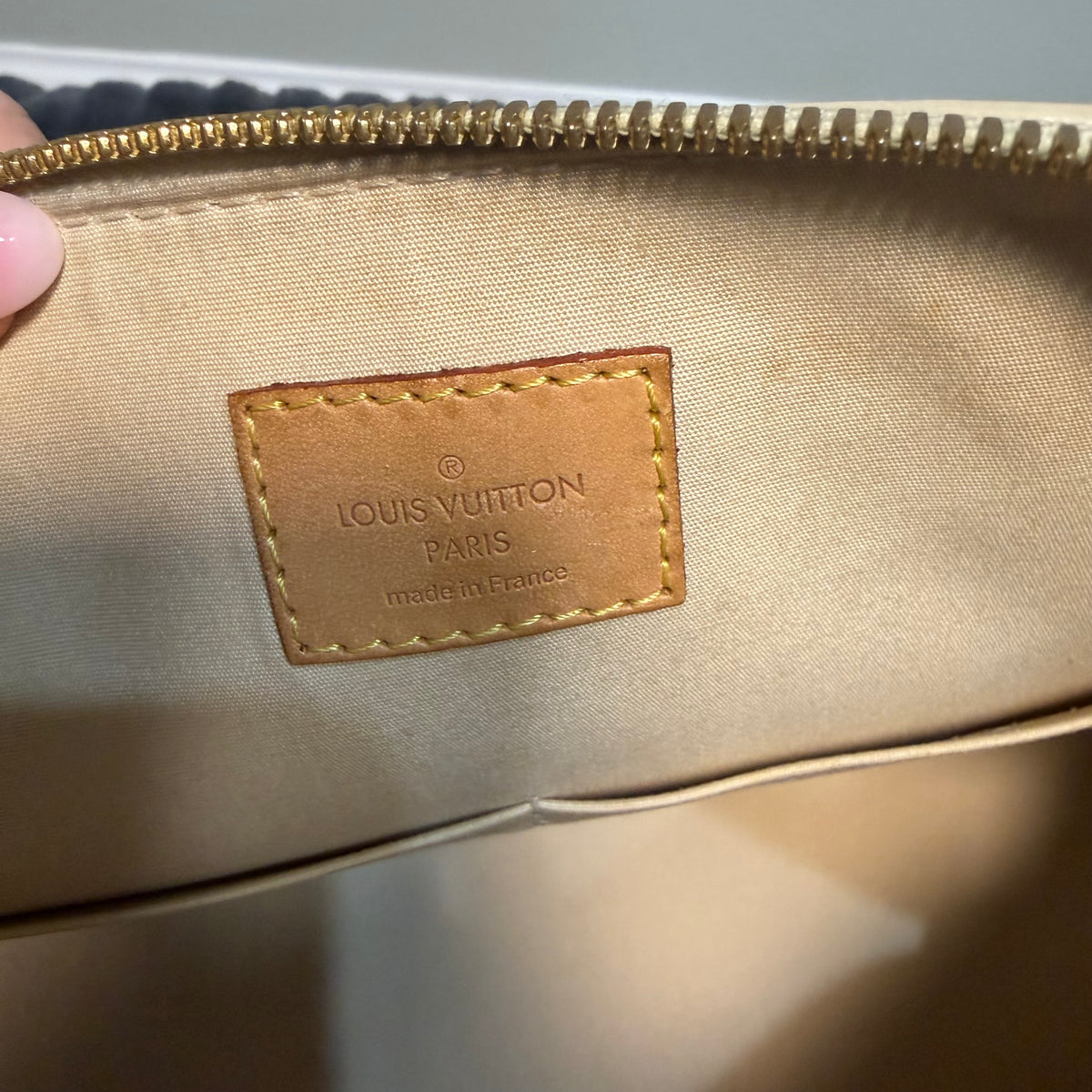 Louis Vuitton Alma yellow vernis