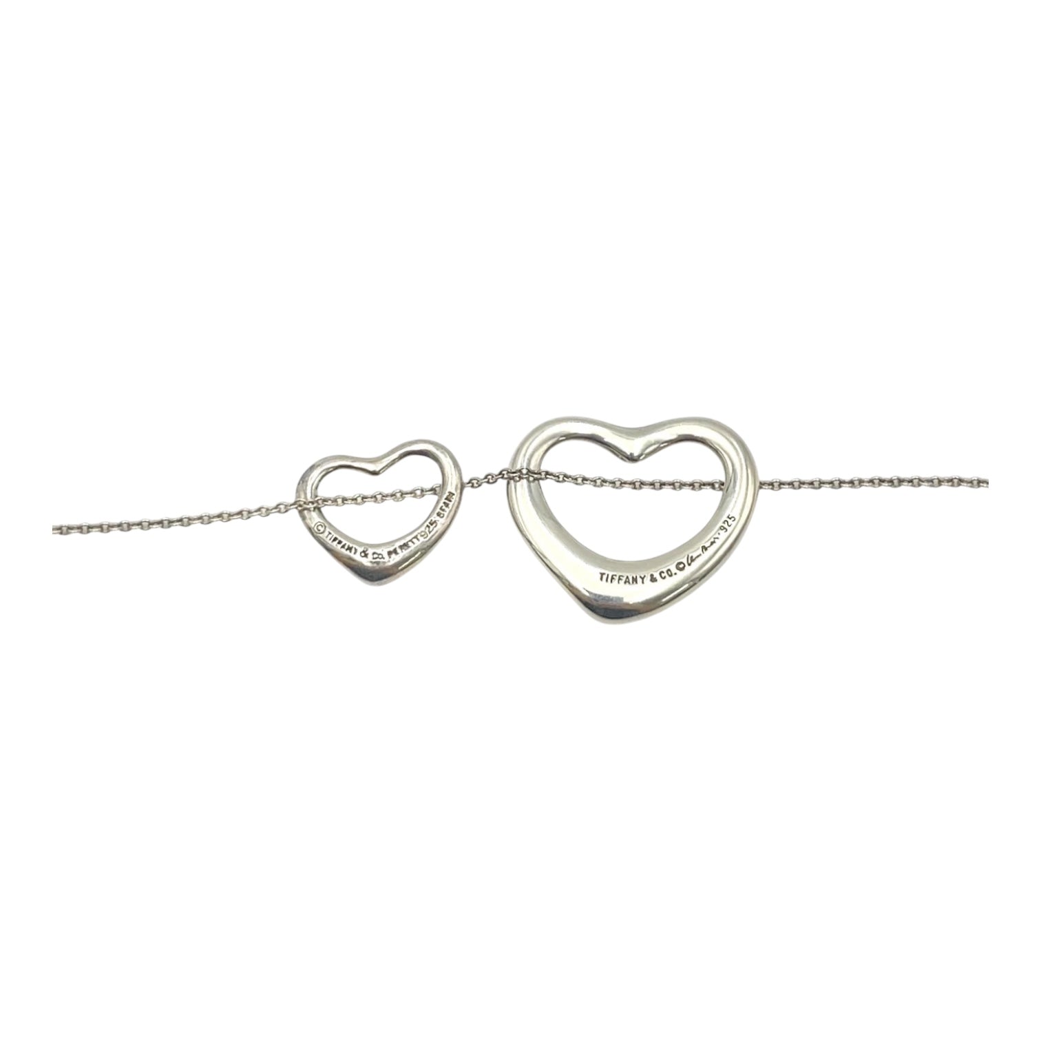 Tiffany & CO Elsa Peretti Double Open Heart Necklace