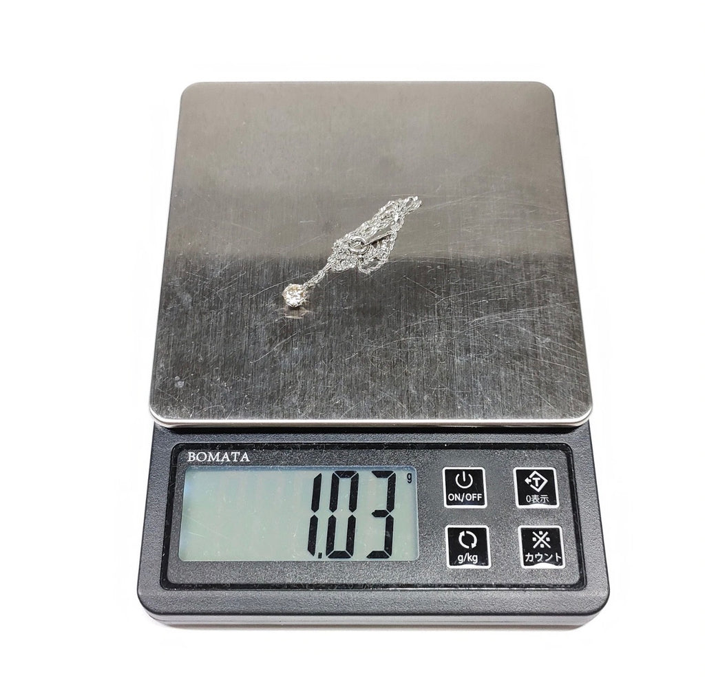 Natural .6 ct diamond with platinum chain -108