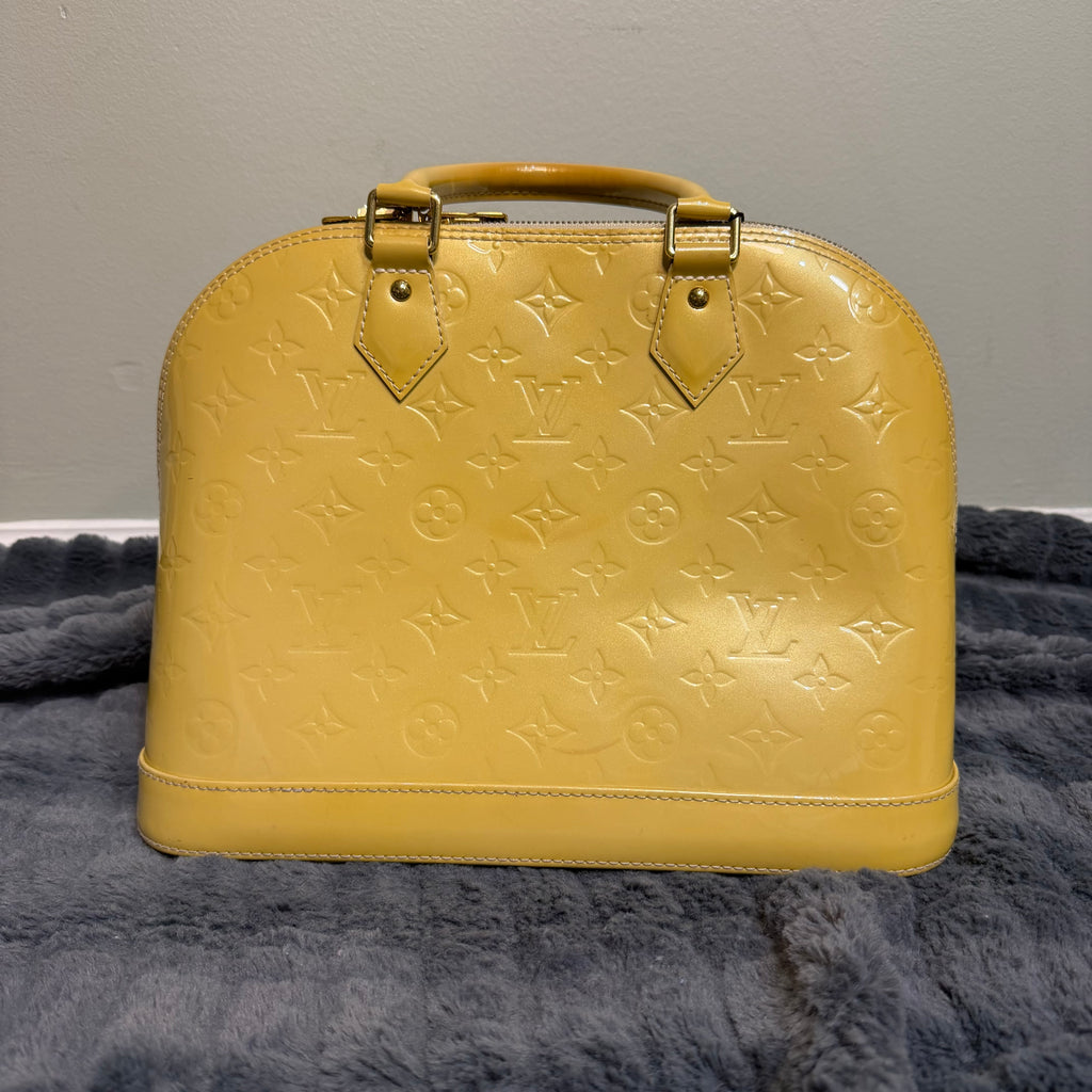 Louis Vuitton Alma yellow vernis