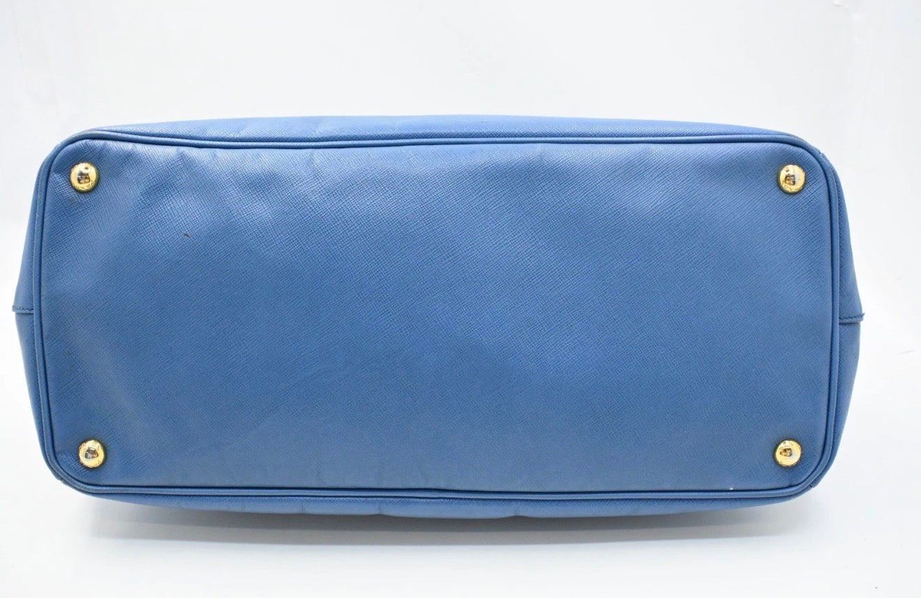 Prada  Saffiano Blue Hand Bag
