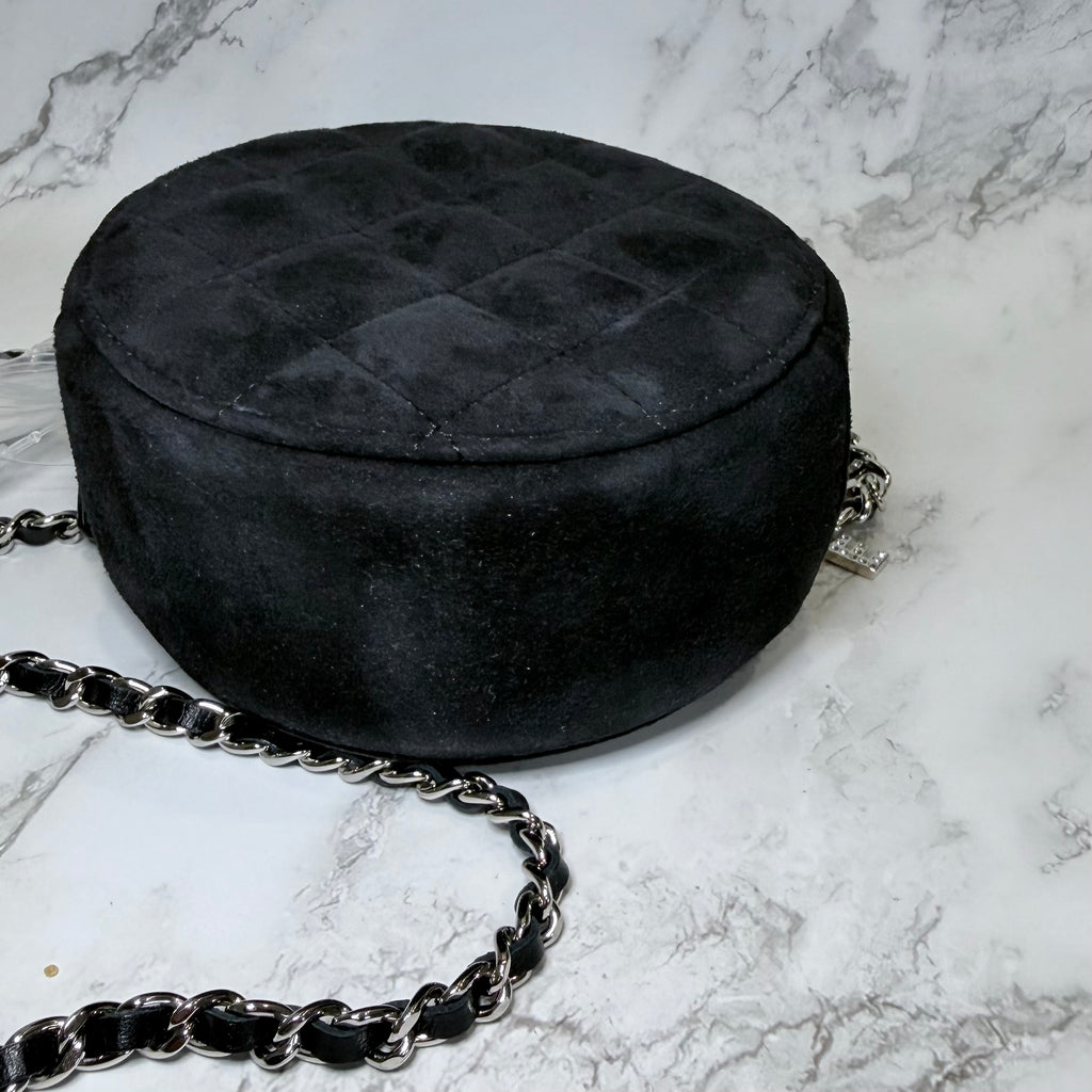 Chanel Matelasse Starline Chain - Round Black Suede - 164