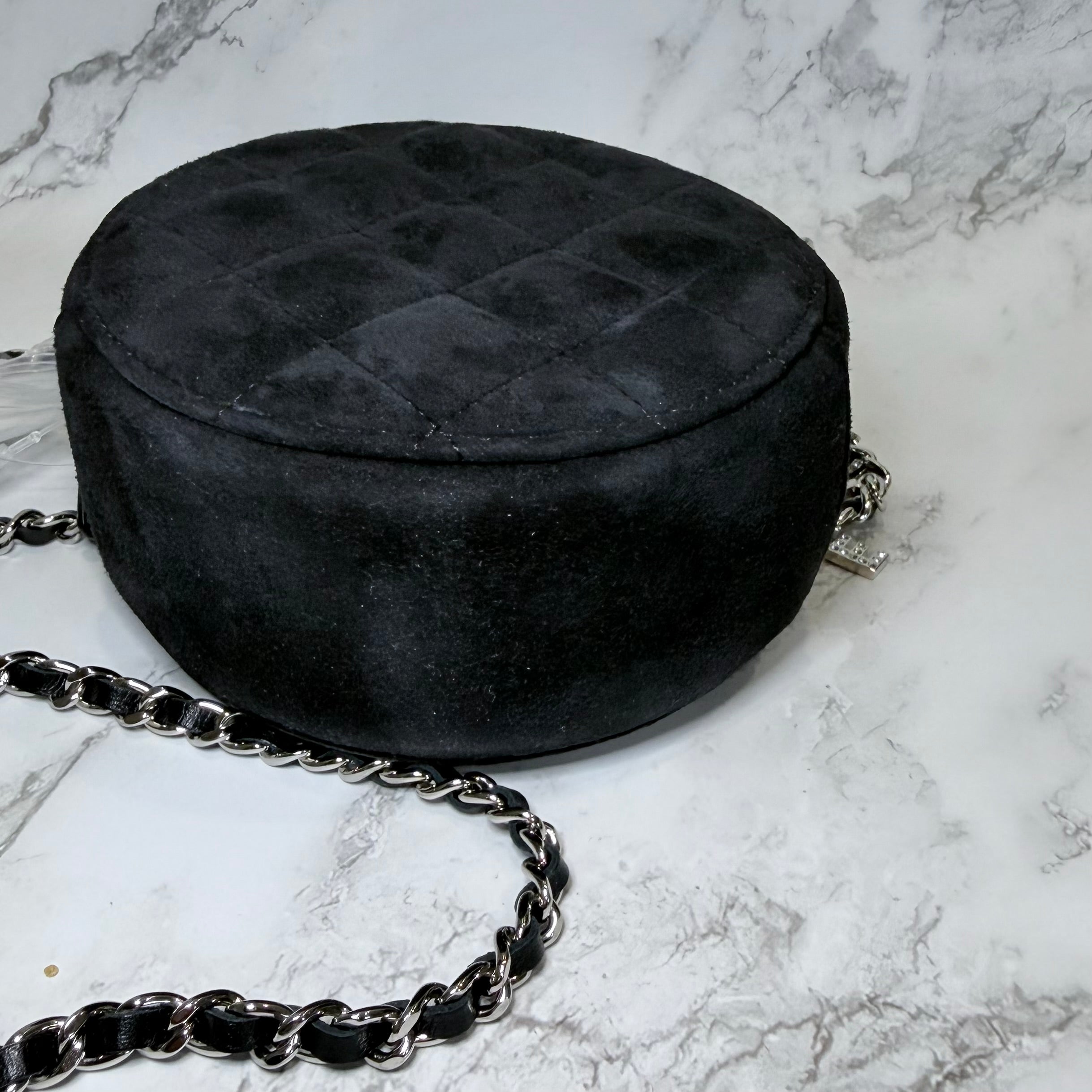 Chanel Matelasse Starline Chain - Round Black Suede - 164