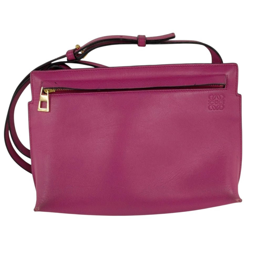 Loewe T Pouch pink leather